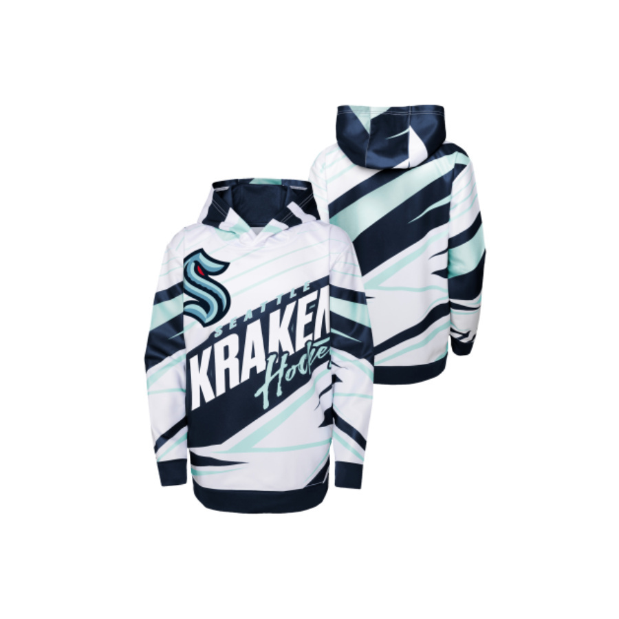 NHL ADEPT QUARTERBACK PULLOVER SUBLIMATED HOODIE SEATTLE KRAKEN DETSKÁ MIKINA